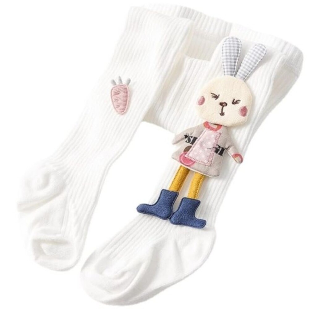 Baby Girl Tights 3D Rabbit Cartoon Stockings Cotton Pantyhose Knitted Socks XL